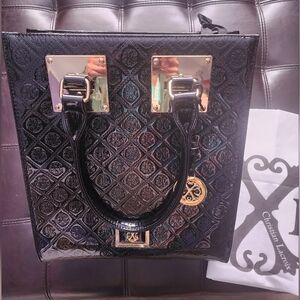 Christian Lacroix Black Patent Leather Bag